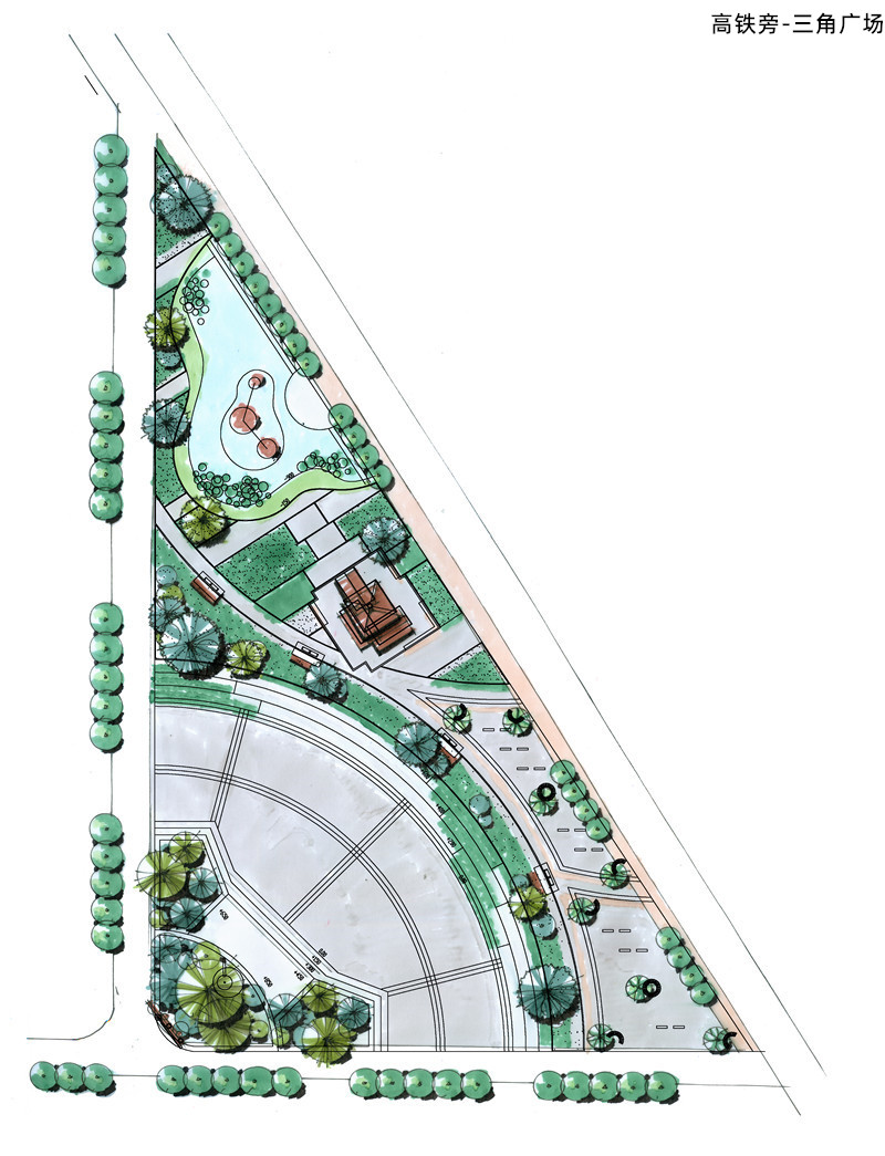 高鐵旁-三角廣場(chǎng)